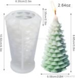 Candle Mold I Cedar Christmas Tree Candle Mold I 3D Fondant Silicone Scented Wax Mould I Special for Christmas Succulent Molds for DIY Handmade Ornament Cake decor Aromatherapy Soap Resin Art Craft ( Christmas Tree Mold ) - Fast Shipping to USA & Canada - Image 4