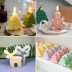 3pcs Christmas Candle Moulds Xmas Tree Reindeer Gingerbread Man Shape Silicone Molds for Xmas Candle Making Wax Melts Aromatherapy Car Freshie Soap Resin Casting Christmas Candle Molds - Fast Shipping to USA & Canada - Image 4