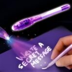 Invisible Magic Pen with UV-Light Birthday Secret Message Spy Pen Gadget Clear Invisible Ink Fun Magic Return Gift Christmas,Halloween Party Favors for Kids (Pack of 1) - Fast Shipping to USA & Canada - Image 2