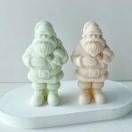 Christmas Santa Claus Silicone Candle Mould, Cake Cupcake Jelly Pudding Topper, Scented or Unscented Aromatherapy Candle Mould, Soy Wax Candle, DIY Craft Projects SLH 933 (Pack of 1) - Fast Shipping to USA & Canada - Image 5