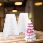 Christmas Tree Silicone Candle Mould 3D Xmas Pine Tree Mold for Making Scented Candle DIY Waxmelts Aromatherapy Epoxy Resin Casting Home Decor Soap Cake Chocolate Christmas Party Gift Plaster Polymer Clay - Fast Shipping to USA & Canada - Image 6