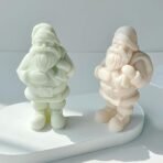 Christmas Santa Claus Silicone Candle Mould, Cake Cupcake Jelly Pudding Topper, Scented or Unscented Aromatherapy Candle Mould, Soy Wax Candle, DIY Craft Projects SLH 933 (Pack of 1) - Fast Shipping to USA & Canada - Image 4