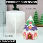3D Christmas Pointed Pine House Tree Silicone Candle Mould, Cake Cupcake Jelly Pudding Topper, Scented or Unscented Aromatherapy Candle Mould, Soy Wax Candle, DIY Craft Projects SLH 930240 (PACK OF 1) - Fast Shipping to USA & Canada - Image 3