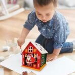 Webby Wooden Christmas House Paint Kit | DIY Christmas Hut Decoration | Arts and Crafts | Colour Painting | Santa Theme Craft Gift Set for Kids - Fast Shipping to USA & Canada - Image 7