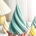 Spiral Cone Shape Column Candle Mold I 3D Geometric Thread Pillar Tree Silicone Epoxy Mould I Christmas Tree Mold for DIY Candle Making Handmade Ornament Chocolate, Cake decor, Aromatherapy, Soap, Resin Art Craft (Large) - Fast Shipping to USA & Canada - Image 4