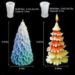 4PCS Christmas Tree Silicone Mold, 3D Candle Molds for Candle Making, Tree Shaped Silicone Epoxy Resin Mold, Ornament Mould for DIY Wax Candle Soap Art Craft Cake Chocolate Home Decor - Fast Shipping to USA & Canada - Image 3