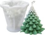 3D Christmas Tree Silicone Candle Mold | Pine Tree Resin & Wax Mould for DIY Candle Making, Soap Craft, Plaster & Home decor | Reusable, Non-Stick, Easy Release Design - Fast Shipping to USA & Canada