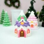 3D Christmas Pointed Pine House Tree Silicone Candle Mould, Cake Cupcake Jelly Pudding Topper, Scented or Unscented Aromatherapy Candle Mould, Soy Wax Candle, DIY Craft Projects SLH 930240 (PACK OF 1) - Fast Shipping to USA & Canada - Image 5