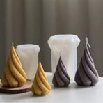 RKPM HOMES Spiral Cone Shape Column Candle Mold I 3D Geometric Thread Pillar Tree Silicone Epoxy Mould I for DIY Handmade Ornament Chocolate, Cake decor, Aromatherapy, Soap, Resin Art Craft (Small) - Fast Shipping to USA & Canada - Image 5
