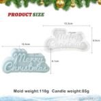 3D Merry Christmas Candle Mould for Candle Making Soft Silicone Mold Multi-Purpose Resin Molds for Merry Christmas Ornament DIY Silicone Mold for Handmade Soap Scented Candle Candy Chocholate - Fast Shipping to USA & Canada - Image 4