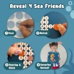 Binca Dotties Dot Art Activity Kit, 750+ Stickers, Underwater Animals Mess-Free Activities, DIY Dot Sticker Art for Toddlers, Kids Travel Activities, Craft Kits & Gifts for Boys & Girls Ages 4,5,6,7 - Fast Shipping to USA & Canada - Image 4