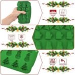 Baking Set Christmas Silicone Chocolate Mould, Holiday Shapes with Gingerbread Men 30 Cavity Christmas Gummy Molds, Snowmen, Bells, Trees, Pack of 1 (30 Cavity, 2, Pack) - Fast Shipping to USA & Canada - Image 4