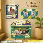 Imagimake DIY Wood Art Photo Frame | Make 3 Customized Photo Frames | Painting & Colouring Kit | Birthday Gift For Kids Age 5,6,7,8 | Toys For 6 Year Old Boy & Girl, Multicolor - Fast Shipping to USA & Canada - Image 7