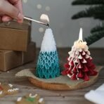 4PCS Christmas Tree Silicone Mold, 3D Candle Molds for Candle Making, Tree Shaped Silicone Epoxy Resin Mold, Ornament Mould for DIY Wax Candle Soap Art Craft Cake Chocolate Home Decor - Fast Shipping to USA & Canada - Image 5