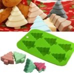 Skytail 6 Christmas Tree Silicone Candle Mould, Cake Baking Mold for Soap Muffin Cups Jello Chocolate Biscuit Baking Handmade Moulds DIY Mold 10" for Christmas Holiday - Fast Shipping to USA & Canada - Image 6