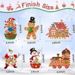 Civaner 24 Sets Christmas Craft Kit for Kids Gingerbread Ornaments Christmas Tree Decorations DIY Gingerbread House Crafts Kit Xmas Gift for Kids Classroom Activities Holiday Party Supplies - Fast Shipping to USA & Canada - Image 3