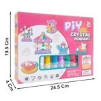 VGRASSP DIY Color Glue Painting Crystal Pendant with Accessories - Window Art and Craft Toy Kit for Boys, Girls Ages 3+, Decorative and Classroom Activities, Birthday Gift - Random Design - Fast Shipping to USA & Canada - Image 3