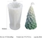 RKPM HOMES Christmas Tree Candle Mould I 3D Fondant Silicone Scented Wax Mould I Succulent Molds | Handmade Candles Making | for Mousse Dessert Soap Cake DIY Decorating (Leafy Pine) - Fast Shipping to USA & Canada - Image 3