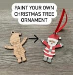 Curious Button Pack of 5 Wooden MDF Paint Your Own Christmas Ornaments ? DIY Christmas Tree Decorations & Holiday Craft Kit | 4 Inch | Christmas Decorations | Christmas Tree Decoration Items - Fast Shipping to USA & Canada - Image 3