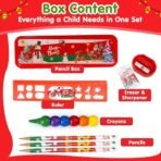 Kidology Santa Claus Christmas Stationery Set for Kids | Festive Holiday-Themed School Kit for Boys and Girls | Perfect for Christmas Celebrations, Parties, Events, and Return Gifts - Fast Shipping to USA & Canada - Image 2
