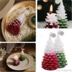 Candle Mold I Cedar Christmas Tree Candle Mold I 3D Fondant Silicone Scented Wax Mould I Special for Christmas Succulent Molds for DIY Handmade Ornament Cake decor Aromatherapy Soap Resin Art Craft ( Christmas Tree Mold ) - Fast Shipping to USA & Canada - Image 6