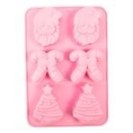 HUSAINIMART | 6 Cavity Christmas Silicone Mould 3D Christmas Molds Santa Claus Bells Xmas Tree Shape for DIY Baking Chocolate Candy Cake Jello Cupcake Muffin Jello Mousse Candle Wax Melts - Fast Shipping to USA & Canada