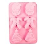HUSAINIMART | 6 Cavity Christmas Silicone Mould 3D Christmas Molds Santa Claus Bells Xmas Tree Shape for DIY Baking Chocolate Candy Cake Jello Cupcake Muffin Jello Mousse Candle Wax Melts - Fast Shipping to USA & Canada