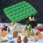 Baking Set Christmas Silicone Chocolate Mould, Holiday Shapes with Gingerbread Men 30 Cavity Christmas Gummy Molds, Snowmen, Bells, Trees, Pack of 1 (30 Cavity, 2, Pack) - Fast Shipping to USA & Canada - Image 7