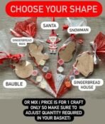 Curious Button Pack of 5 Wooden MDF Paint Your Own Christmas Ornaments ? DIY Christmas Tree Decorations & Holiday Craft Kit | 4 Inch | Christmas Decorations | Christmas Tree Decoration Items - Fast Shipping to USA & Canada - Image 2