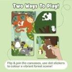 Binca Dotties Dot Art Activity Kit, 750+ Stickers, Forest Animals Mess-Free Activities, DIY Dot Sticker Art for Toddlers, Kids Travel Activities, Craft Kits & Gifts for Boys & Girls Ages 4,5,6,7 - Fast Shipping to USA & Canada - Image 4