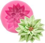 Holly Leaf Flower Silicone Candle Mould for Candle Making Wax Melts Fondant Chocolate Candy Cake Decoration Baking Candle Soap Resin Crafts Home Decor Polymer Clay Christmas Decoration - Fast Shipping to USA & Canada