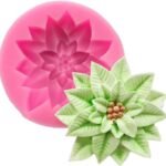 Holly Leaf Flower Silicone Candle Mould for Candle Making Wax Melts Fondant Chocolate Candy Cake Decoration Baking Candle Soap Resin Crafts Home Decor Polymer Clay Christmas Decoration - Fast Shipping to USA & Canada