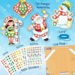 Imagimake Mirror Mosaic : Christmas Ornaments | Mess Free DIY Mosaic Art & Craft Kit | 950+ Foil Sticker | Travel Toys | Christmas Gift for Kids Ages 3,4,5,6,7,8,Multicolor - Fast Shipping to USA & Canada - Image 3