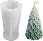 RKPM HOMES Christmas Tree Candle Mould I 3D Fondant Silicone Scented Wax Mould I Succulent Molds | Handmade Candles Making | for Mousse Dessert Soap Cake DIY Decorating (Leafy Pine) - Fast Shipping to USA & Canada