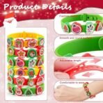 PATPAT DIY Christmas Gift for Kids Bracelet Fashion Rubber Wrist Band Making Kit Festive Friendship Wristlets Charm, Assorted Christmas-Themed Cartoon Charm Designs, Fun Festive Party Activity Gift - Fast Shipping to USA & Canada - Image 4