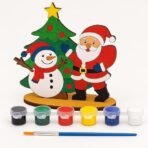 GreyArt DIY Christmas Wooden Painting Set for Kids ? Easy to Assemble Christmas Craft Kit| Includes Paints & Brush | Holiday Art & Decoration Activity - Fast Shipping to USA & Canada