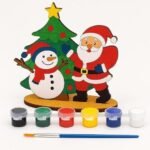 GreyArt DIY Christmas Wooden Painting Set for Kids ? Easy to Assemble Christmas Craft Kit| Includes Paints & Brush | Holiday Art & Decoration Activity - Fast Shipping to USA & Canada