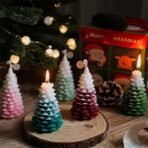 Candle Mold I Cedar Christmas Tree Candle Mold I 3D Fondant Silicone Scented Wax Mould I Special for Christmas Succulent Molds for DIY Handmade Ornament Cake decor Aromatherapy Soap Resin Art Craft ( Christmas Tree Mold ) - Fast Shipping to USA & Canada - Image 3