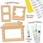 Imagimake DIY Wood Art Photo Frame | Make 3 Customized Photo Frames | Painting & Colouring Kit | Birthday Gift For Kids Age 5,6,7,8 | Toys For 6 Year Old Boy & Girl, Multicolor - Fast Shipping to USA & Canada - Image 4