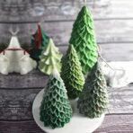 RKPM HOMES Christmas Tree Candle Mould I 3D Fondant Silicone Scented Wax Mould I Succulent Molds | Handmade Candles Making | for Mousse Dessert Soap Cake DIY Decorating (Leafy Pine) - Fast Shipping to USA & Canada - Image 6