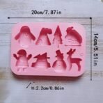 Silicone Mould, Snowman Christmas Tree Moulds, 3D Reindeer, Snowman,Tree, Mountain, Car,Reindeer, Santa Claus, House, Penguin, Shape Mold for DIY Handmade Soap Candles Jelly Fondant,Gummy - Fast Shipping to USA & Canada - Image 6
