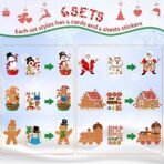Civaner 24 Sets Christmas Craft Kit for Kids Gingerbread Ornaments Christmas Tree Decorations DIY Gingerbread House Crafts Kit Xmas Gift for Kids Classroom Activities Holiday Party Supplies - Fast Shipping to USA & Canada - Image 2
