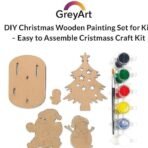 GreyArt DIY Christmas Wooden Painting Set for Kids ? Easy to Assemble Christmas Craft Kit| Includes Paints & Brush | Holiday Art & Decoration Activity - Fast Shipping to USA & Canada - Image 4