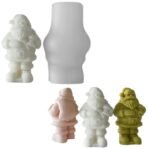 Christmas Santa Claus Silicone Candle Mould, Cake Cupcake Jelly Pudding Topper, Scented or Unscented Aromatherapy Candle Mould, Soy Wax Candle, DIY Craft Projects SLH 933 (Pack of 1) - Fast Shipping to USA & Canada