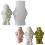 Christmas Santa Claus Silicone Candle Mould, Cake Cupcake Jelly Pudding Topper, Scented or Unscented Aromatherapy Candle Mould, Soy Wax Candle, DIY Craft Projects SLH 933 (Pack of 1) - Fast Shipping to USA & Canada