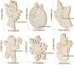 IVYLA Kids Wooden Christmas Craft Kit | 15 MDF Cutouts & Unfinished Wood Slices for DIY Christmas D?cor | Perfect for Holiday Tree Decorations, Art & Craft Work,Classroom Activities & Gift Projects - Fast Shipping to USA & Canada - Image 3