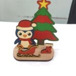 GreyArt DIY Christmas Wooden Painting Set for Kids ? Penguin & Christmas Tree MDF Craft Kit with Paints & Brush | Fun Holiday Art & Craft Activity - Fast Shipping to USA & Canada