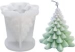 Christmas Tree Candle Mold I 3D Fondant Silicone Scented Wax Mould I Succulent Molds | Handmade Candles Making | for Mousse Dessert Soap Cake DIY Decorating - Fast Shipping to USA & Canada