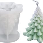 Christmas Tree Candle Mold I 3D Fondant Silicone Scented Wax Mould I Succulent Molds | Handmade Candles Making | for Mousse Dessert Soap Cake DIY Decorating - Fast Shipping to USA & Canada
