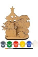 GreyArt DIY Christmas Wooden Painting Set for Kids ? Easy to Assemble Christmas Craft Kit| Includes Paints & Brush | Holiday Art & Decoration Activity - Fast Shipping to USA & Canada - Image 3
